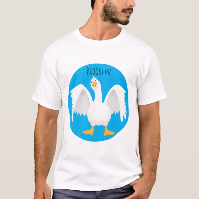 Lönsam illustration av nyfiken domestic, tecknad t shirt (Framsida)