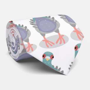 Lönsam illustration av nyfiken duva tecknad slips