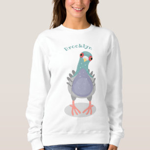 Lönsam illustration av nyfiken duva tecknad t shirt