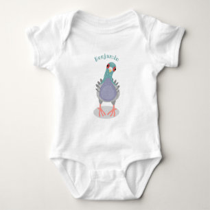 Lönsam illustration av nyfiken duva tecknad t shirt