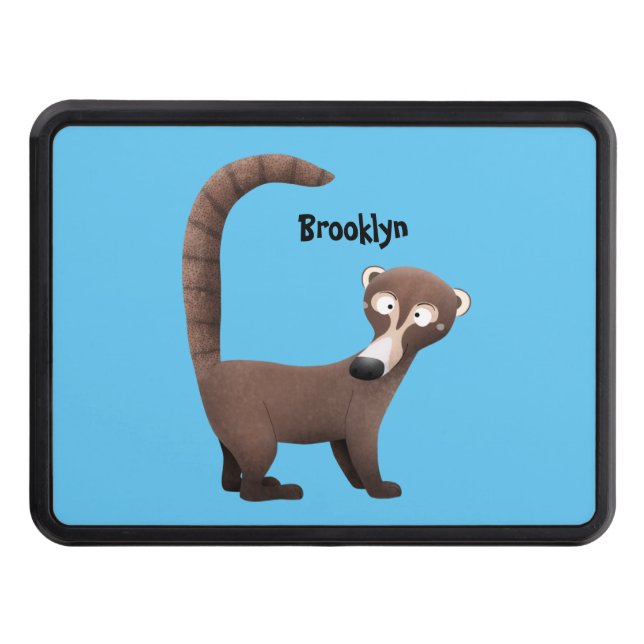 Lönsam illustration av nyfiken tecknad i Coatimund Dragkroksskydd (Framsidan)