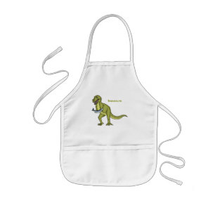 Lönsam illustration av T rex dinosauaur Barnförkläde