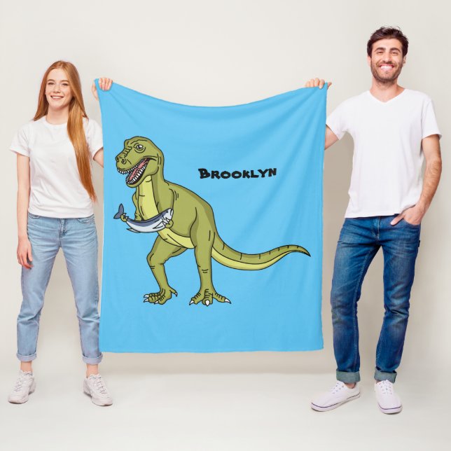 Lönsam illustration av T rex dinosauaur Fleecefilt (På plats)
