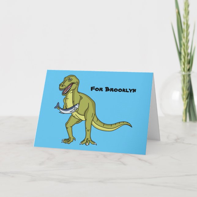 Lönsam illustration av T rex dinosauaur Kort (Framsida)
