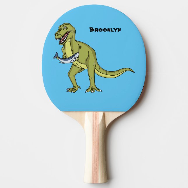 Lönsam illustration av T rex dinosauaur Pingisracket (Framsidan)