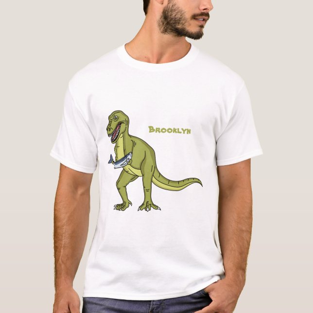 Lönsam illustration av T rex dinosauaur T Shirt (Framsida)