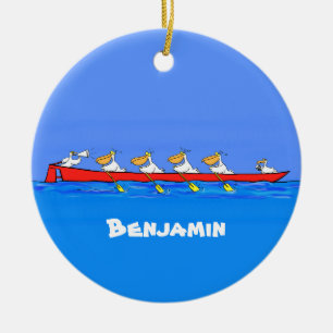 Lönsam illustration av tecknad julgransprydnad keramik
