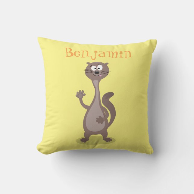 Lönsam illustration av tecknad med hej kudde (Framsida)