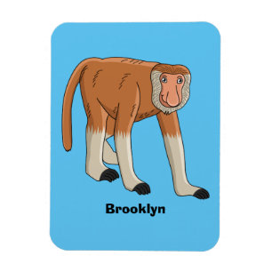 Lönsam illustration av tecknaden av apa med probo magnet
