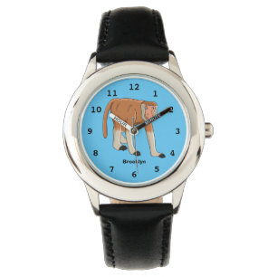 Lönsam illustration av tecknaden av apa med probos armbandsur