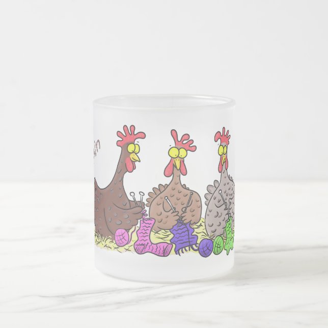 Lönsam illustration av tecknaden av stickade kyckl frostad glasmugg (Center)