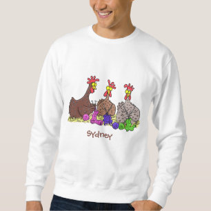 Lönsam illustration av tecknaden av stickade kyckl lång ärmad tröja