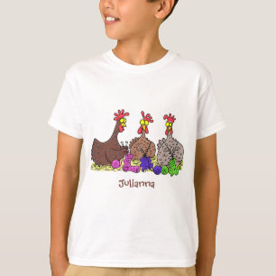 Lönsam illustration av tecknaden av stickade kyckl t shirt