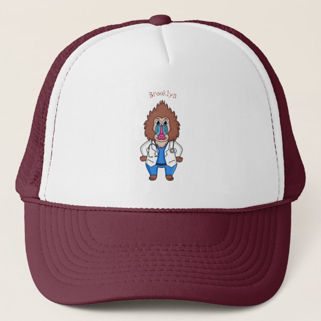 Lönsam illustration av tecknaden doktor i mandrill keps (Framsida)