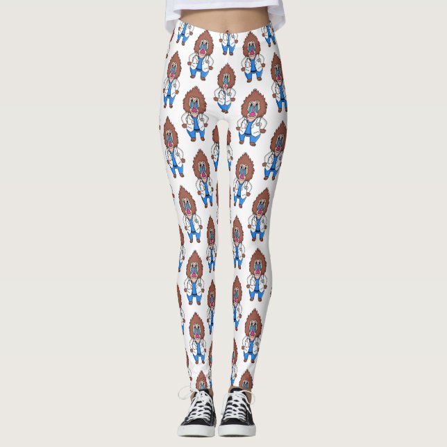 Lönsam illustration av tecknaden doktor i mandrill leggings (Framsida)