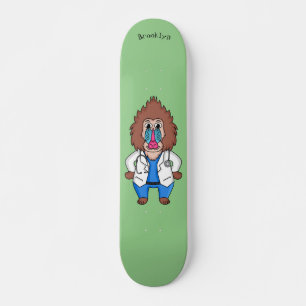Lönsam illustration av tecknaden doktor i mandrill mini skateboard bräda 18,5 cm