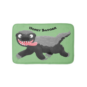 Lönsam illustration av tecknaden honey badger hung badrumsmatta