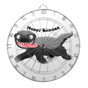 Lönsam illustration av tecknaden honey badger hung darttavla
