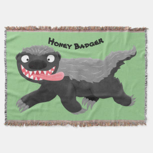 Lönsam illustration av tecknaden honey badger hung filt