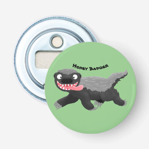 Lönsam illustration av tecknaden honey badger hung flasköppnare