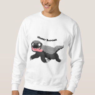 Lönsam illustration av tecknaden honey badger hung lång ärmad tröja