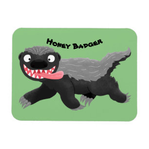 Lönsam illustration av tecknaden honey badger hung magnet
