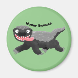 Lönsam illustration av tecknaden honey badger hung magnet