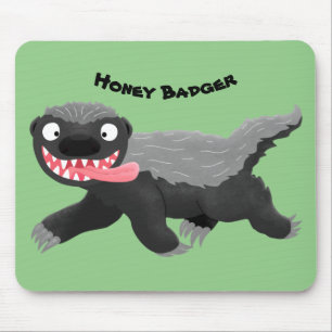 Lönsam illustration av tecknaden honey badger hung musmatta