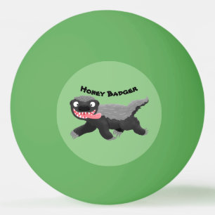 Lönsam illustration av tecknaden honey badger hung pingisboll