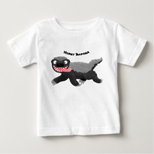 Lönsam illustration av tecknaden honey badger hung t shirt