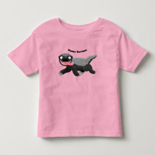 Lönsam illustration av tecknaden honey badger hung t shirt
