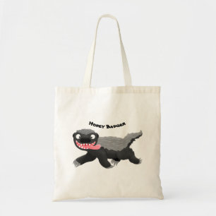 Lönsam illustration av tecknaden honey badger hung tygkasse