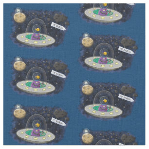 Lönsam illustration av UFO-tecknaden för UFO-frakt Tyg