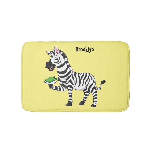 Lönsam illustration av zebra-tecknaden badrumsmatta (Framsidan)