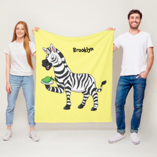 Lönsam illustration av zebra-tecknaden fleecefilt