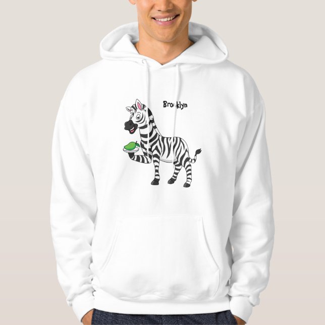 Lönsam illustration av zebra-tecknaden hoodie (Framsida)