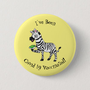 Lönsam illustration av zebra-tecknaden knapp