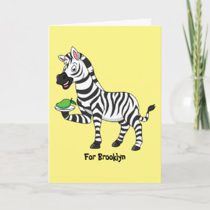 Lönsam illustration av zebra-tecknaden kort