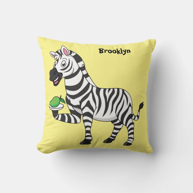 Lönsam illustration av zebra-tecknaden kudde (Framsida)