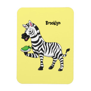 Lönsam illustration av zebra-tecknaden magnet
