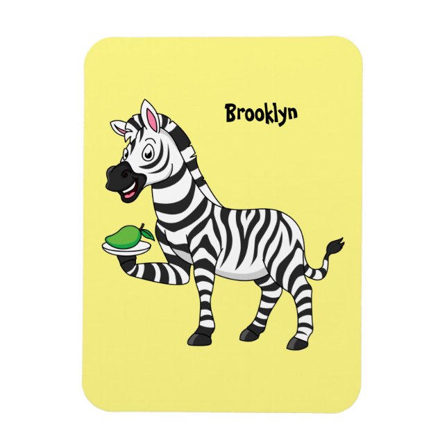 Lönsam illustration av zebra-tecknaden magnet (Vertikal)