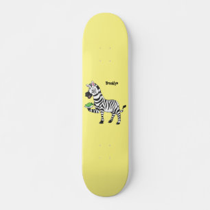 Lönsam illustration av zebra-tecknaden mini skateboard bräda 18,5 cm