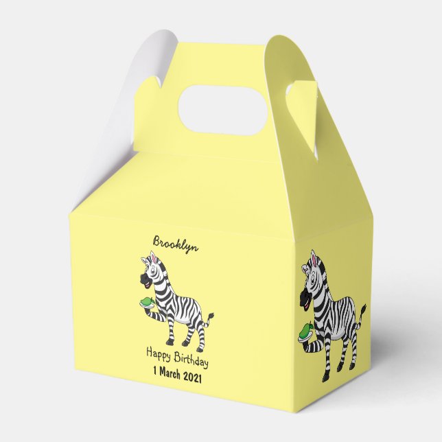 Lönsam illustration av zebra-tecknaden presentaskar (Framsidan Sidan)
