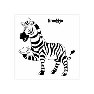 Lönsam illustration av zebra-tecknaden stämpel