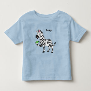 Lönsam illustration av zebra-tecknaden t shirt