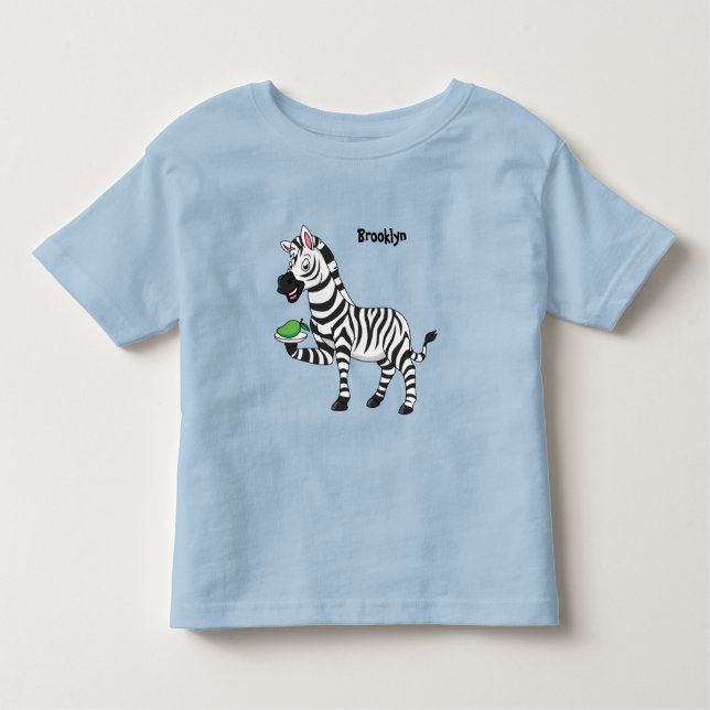 Lönsam illustration av zebra-tecknaden t shirt (Framsida)