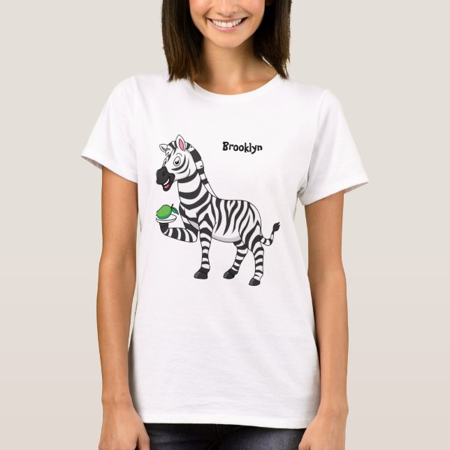 Lönsam illustration av zebra-tecknaden t shirt (Framsida)