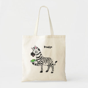Lönsam illustration av zebra-tecknaden tygkasse