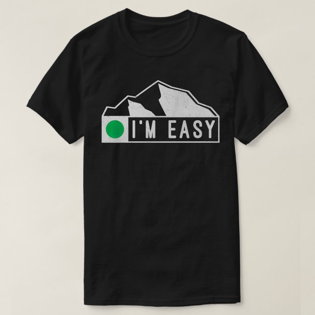 Lönsam Im Easy Ski Snowboard Grönt Marker Mountain T Shirt (Design framsida)