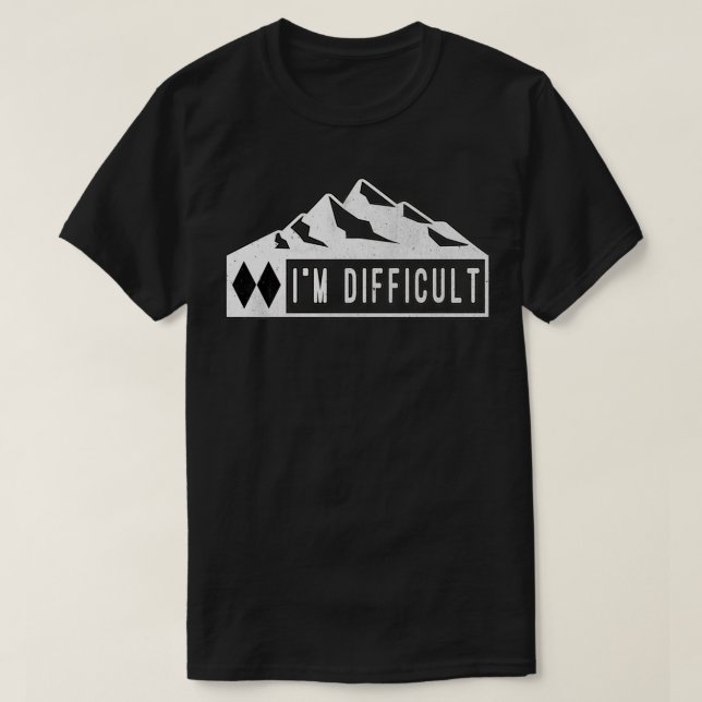 Lönsam Im Snowboard Mountain Morsa Ski Skier T Shirt (Design framsida)
